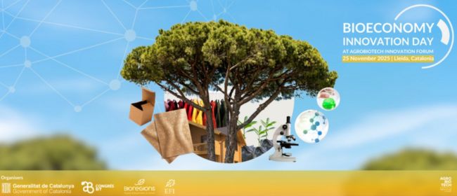 El Bioeconomy Innovation Day arriba a Lleida el 25 de novembre dins de l’Agrobiotech Innovation Forum