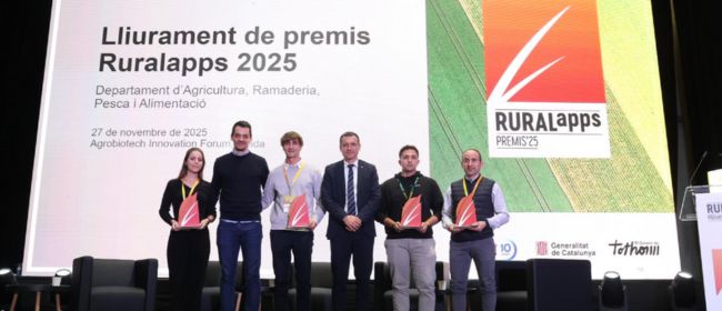 Els premis Ruralapps 2025 guardonen quatre solucions tecnològiques i innovadores en el sector agroalimentari